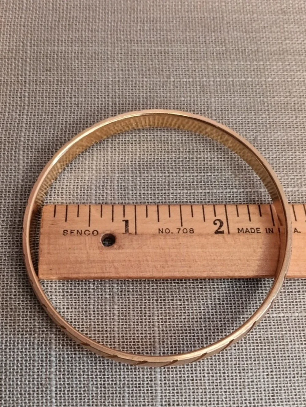 Monet Gold-Tone Diagonal Textured Bangle